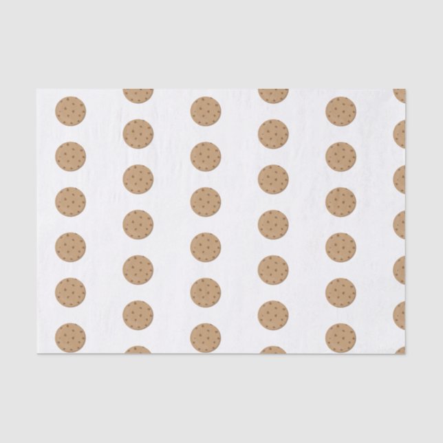 Chocolate Chip Cookies Cute Illustrated Tissue Paper (Front)