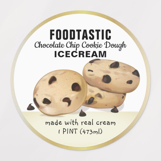 Chocolate Chip Cookies Package Labels (Design 1)