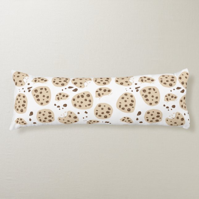 Chocolate Chip Cookies Pattern Body Pillow (Front)