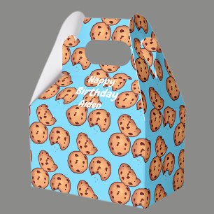 Chocolate Chip Cookies Pattern Favor Box