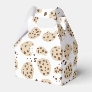 Chocolate Chip Cookies Pattern Favor Box