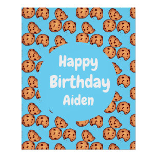 Chocolate Chip Cookies Pattern Poster