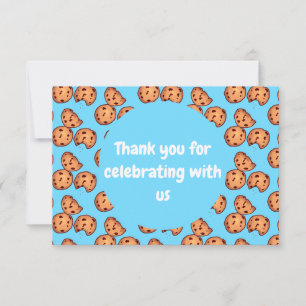 Chocolate Chip Cookies Pattern Thank You Card