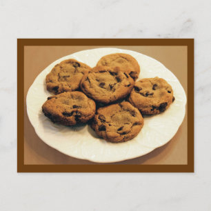 Chocolate chip cookies postcard