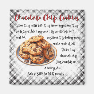 Chocolate Chip Cookies Recipe Magnet
