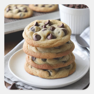 Chocolate Chip Cookies Square Sticker