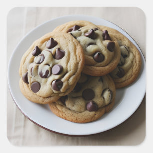 Chocolate Chip Cookies Square Sticker