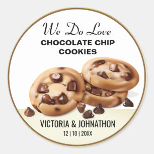 Chocolate Chip Cookies Thank You Wedding Classic Round Sticker