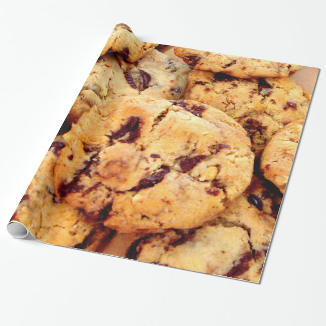 Chocolate Chip Cookies Wrapping Paper (Unrolled)