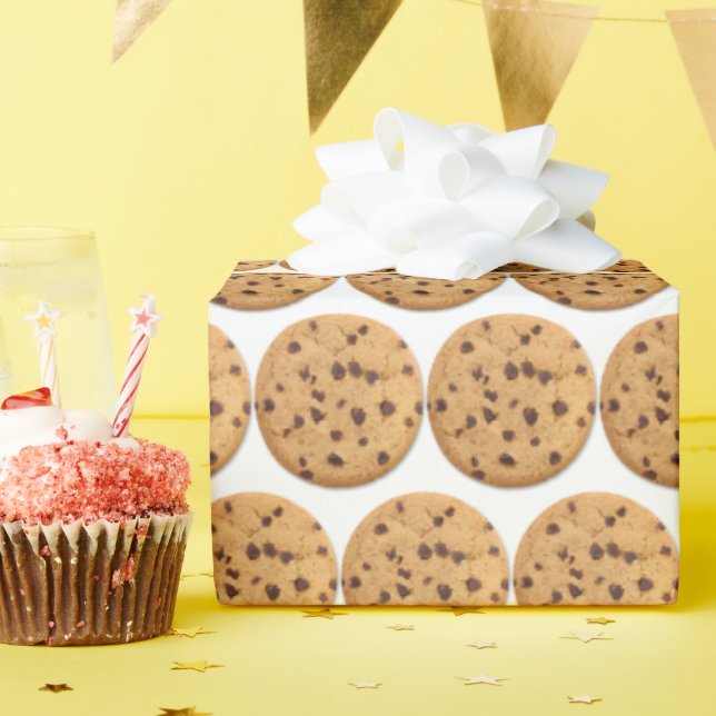 Chocolate chip cookies wrapping paper (Birthday Party)