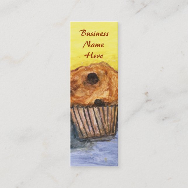 Chocolate Chip Muffin Bookmark Business Card (Front)