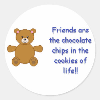 Chocolate Chips Classic Round Sticker