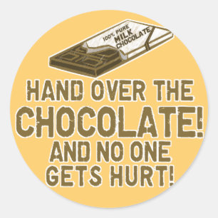 Chocolate Chocoholic Classic Round Sticker