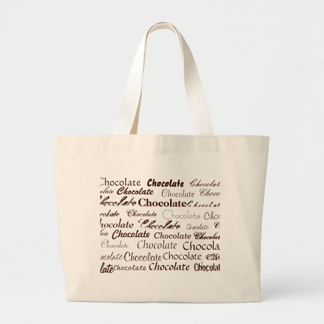 Chocolate, Chocolate, Chocolate, Chocolate, Cho... Large Tote Bag (Front)
