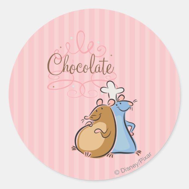 Chocolate Classic Round Sticker (Front)