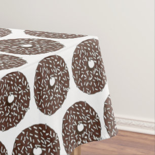 Chocolate Coconut Cake Doughnut Doughnut Breakfast Tablecloth