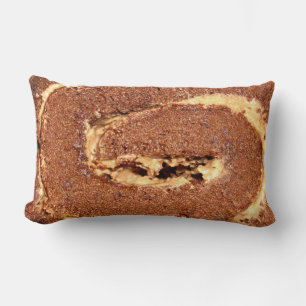 Chocolate Coffee Cream Roll Cake, Lumbar Pillow
