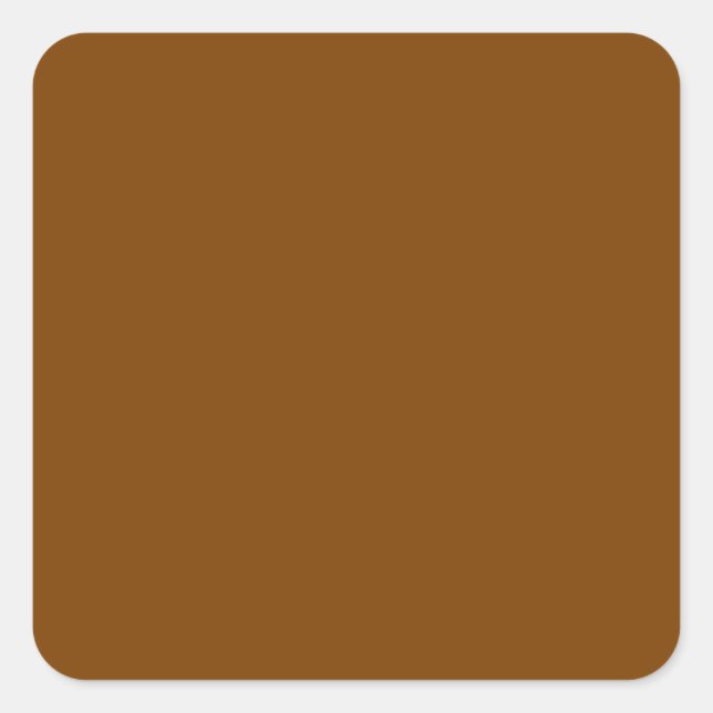 Chocolate Colour Background Cocoa Brown Dark Choco Square Sticker (Front)