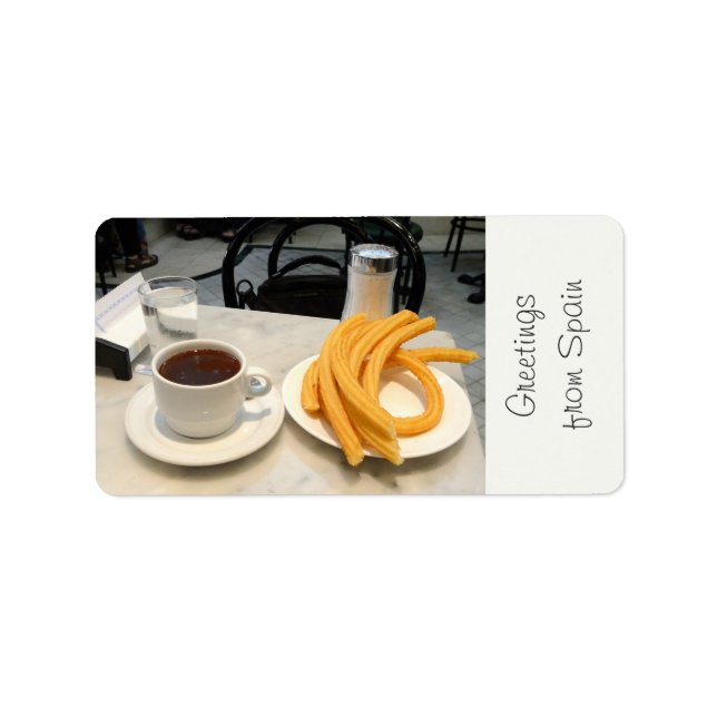 chocolate con churros label (Front)