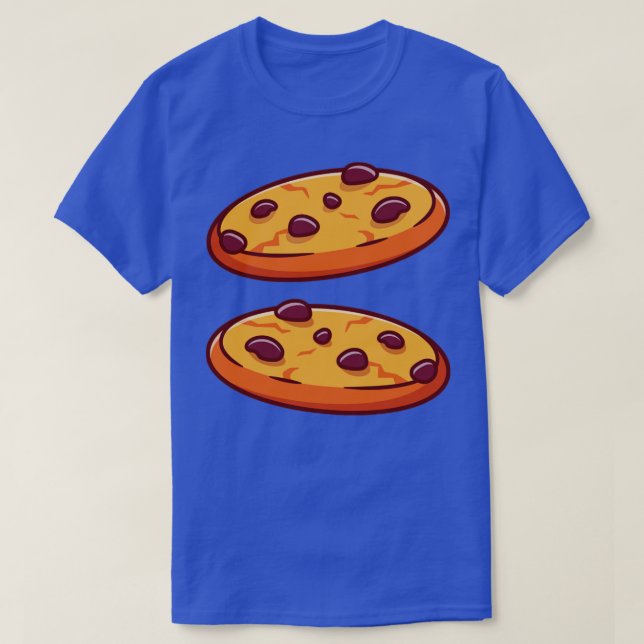 Chocolate Cookies Cartoon Illustration T-Shirt (Design Front)