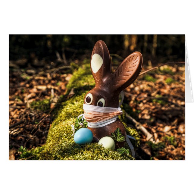 Chocolate Corona Easter Bunny (Front Horizontal)