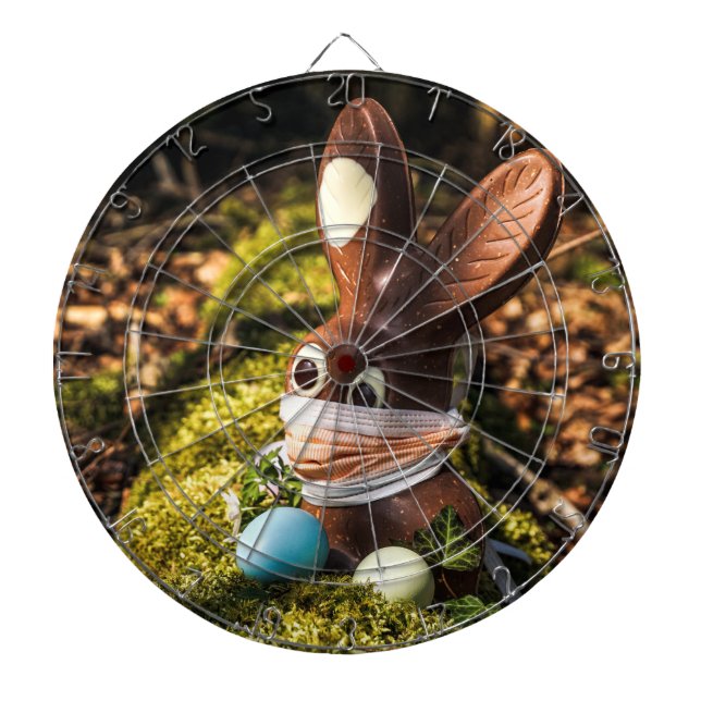 Chocolate Corona Easter Bunny Dartboard (Front)