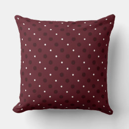 Chocolate Cosmos and white dots Throw Pillow