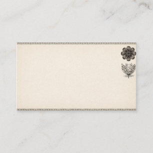 Chocolate Cosmos Ornate Double Border Place Card
