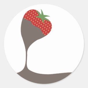 chocolate covered dipped strawberry kitchen gift t classic round sticker