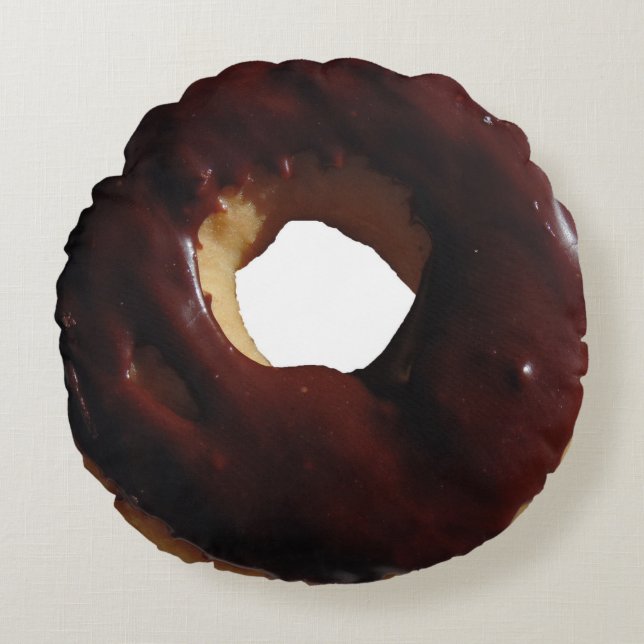 Chocolate covered doughnut pillow (Front)