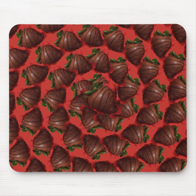 Chocolate Covered Strawberries Mouse Pad (Front)