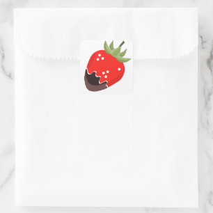 Chocolate covered Strawberries Square Sticker
