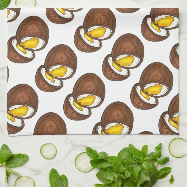 Chocolate Cream Easter Basket Egg Candy Towel (Folded)
