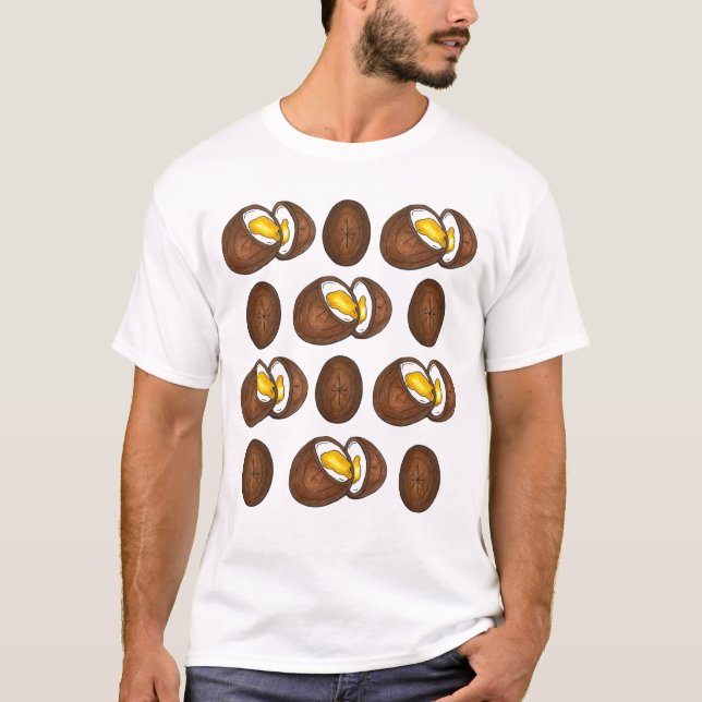 Chocolate Cream Egg Eggs Happy Easter Candy Tee (Front)