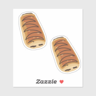 Chocolate Croissant Custom Vinyl Sticker Set