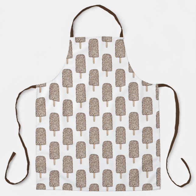 Chocolate Crunch Eclair Ice Cream Pop Popsicle Apron (Front)