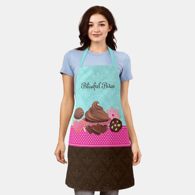 Chocolate Cupcake Cake Pops Cookies Apron (Worn)