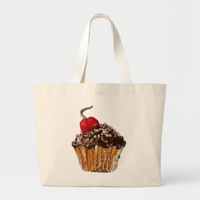Chocolate cupcake Canvas tote (Front)