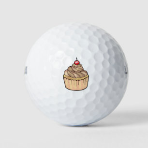 Chocolate cupcake golf balls