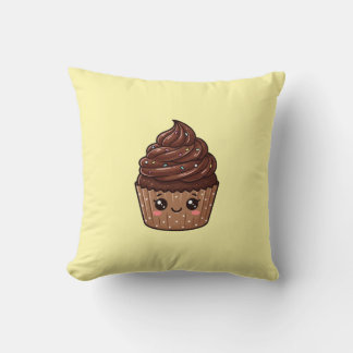 Chocolate Cupcake Kawaii Cushion Pillow
