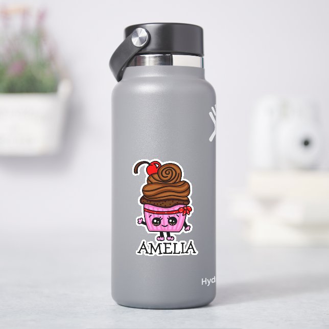 Chocolate Cupcake Personalized Name Label  (HydroFlask)