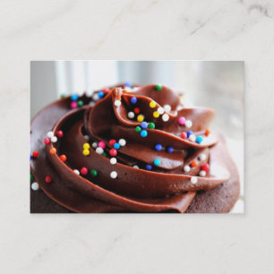 Chocolate Cupcake Photograph Business Cards