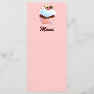 Chocolate Cupcake with Pansy Menu