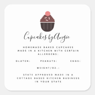 Chocolate Cupcakes Food Business    Square Sticker