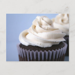 Chocolate Cupcakes Vanilla Frosting Postcard