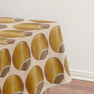 Chocolate Custard Cream Filled Doughnut Doughnut Tablecloth