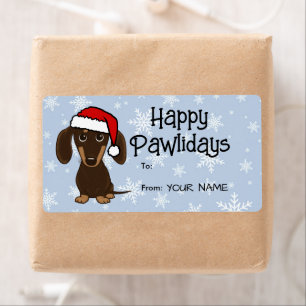 Chocolate Dachshund Dog Christmas To From Gift