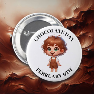 Chocolate Day February 9th 2 Inch Round Button