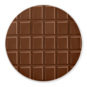 Chocolate, delicious with a cocoa flavour to nibbl ceramic knob