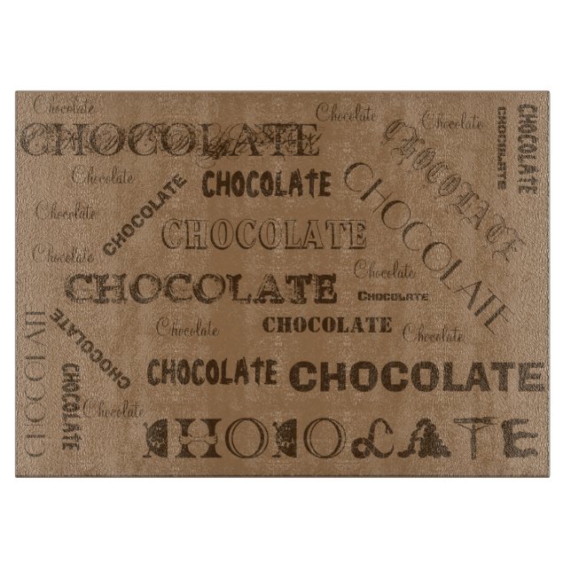 Chocolate Designer Glass Cutting Board - Gifts (Front)